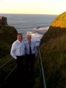 Bob and I at Dunluce Castle